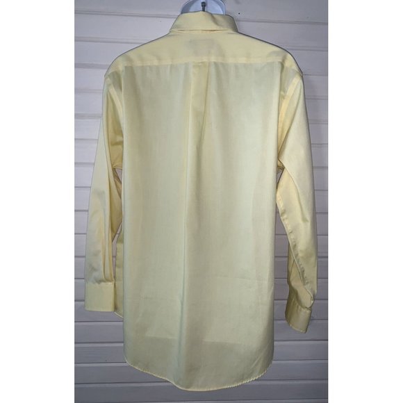 LAUREN Ralph Lauren Dress Shirt Sz 16 33/33 Yellow Button-Up Non Iron *VGUC - Picture 7 of 10